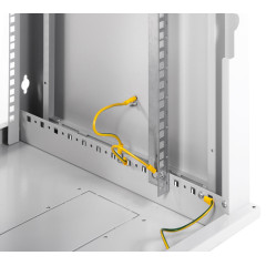 Шкаф коммутационный ЦМО ШРН-ЭКОНОМ (ШРН-Э-18.500) настенный 18U 600x520мм пер.дв.стекл 75кг серый 470мм 27.7кг 180град. 930мм