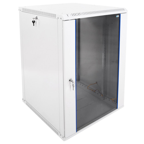 Шкаф коммутационный ЦМО ШРН-ЭКОНОМ (ШРН-Э-18.650) настенный 18U 600x650мм пер.дв.стекл 65кг серый 600мм 31.8кг 180град. 930мм