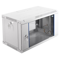 Шкаф коммутационный ЦМО ШРН-ЭКОНОМ (ШРН-Э-6.350) настенный 6U 600x350мм пер.дв.стекл 85кг серый 300мм 11.4кг 180град. 345мм