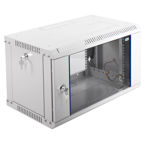 Шкаф коммутационный ЦМО ШРН-ЭКОНОМ (ШРН-Э-6.350) настенный 6U 600x350мм пер.дв.стекл 85кг серый 300мм 11.4кг 180град. 345мм