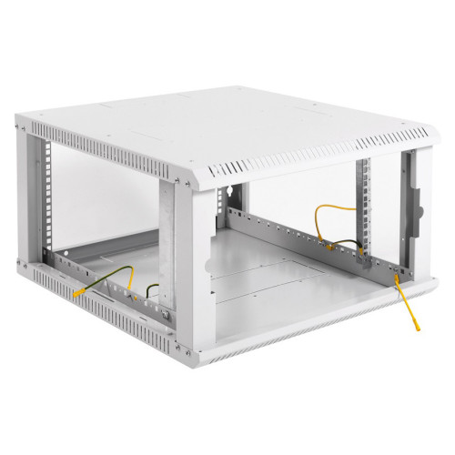 Шкаф коммутационный ЦМО ШРН-Эконом (ШРН-Э-6.350.1) настенный 6U 600x350мм пер.дв.металл 85кг серый 300мм 11кг 180град. 345мм