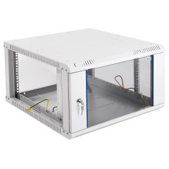 Шкаф коммутационный ЦМО ШРН-ЭКОНОМ (ШРН-Э-6.650) настенный 6U 600x650мм пер.дв.стекл 65кг серый 600мм 17.3кг 180град. 345мм