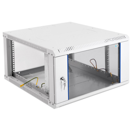 Шкаф коммутационный ЦМО ШРН-ЭКОНОМ (ШРН-Э-6.650) настенный 6U 600x650мм пер.дв.стекл 65кг серый 600мм 17.3кг 180град. 345мм