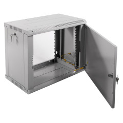 Шкаф коммутационный ЦМО ШРН-Эконом (ШРН-Э-9.500.1) настенный 9U 600x520мм пер.дв.металл 75кг серый 470мм 17.2кг 180град. 480мм
