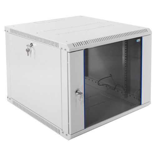 Шкаф коммутационный ЦМО ШРН-ЭКОНОМ (ШРН-Э-9.650) настенный 9U 600x650мм пер.дв.стекл 65кг серый 600мм 20.7кг 180град. 480мм