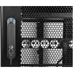 Шкаф серверный ЦМО (ШТК-СП-42.6.10-44АА-9005) напольный 42U 600x990мм пер.дв.перфор. 2 бок.пан. задн.дв.перфор. направл.под закл.гайки 1350кг черный 690мм 139кг 120град. 1950мм IP20 сталь