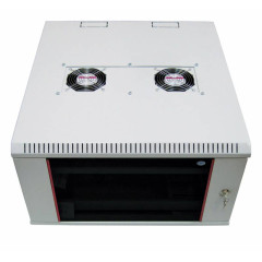 Шкаф коммутационный ЦМО (ШРН-М-9.650) настенный 9U 600x650мм пер.дв.стекл 120кг серый 581мм 22.5кг 180град. 475мм