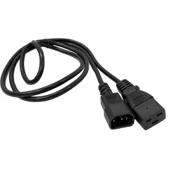 Шнур питания Lanmaster LAN-PP19/14-2.0-BK C19-С14 проводник.:2x0.75мм2 2м 220В 10А черный