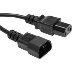 Шнур питания Lanmaster LAN-PP13/14-1.8-BK C13-С14 проводник.:3x0.75мм2 1.8м 220В 10А (упак.:1шт) черный