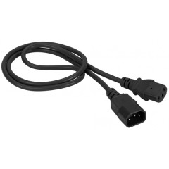 Шнур питания Lanmaster LAN-PP13/14-1.5-BK C13-С14 проводник.:3x0.75мм2 1.5м 250В 10А (упак.:1шт) черный