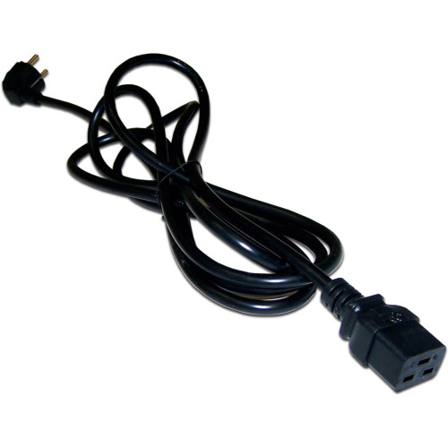 Шнур питания Lanmaster LAN-PP19/SHA-3.0-BK C19-Schuko проводник.:2x1.5мм2 3м 220В 16А черный