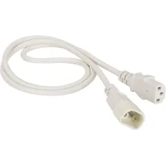 Шнур питания Lanmaster LAN-PP13/14-1.0-WH C13-С14 проводник.:3x0.75мм2 1м 220В 10А белый