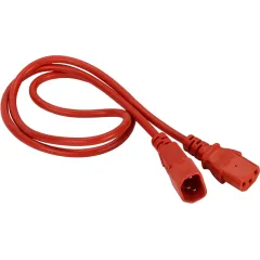Шнур питания Lanmaster LAN-PP13/14-3.0-RD C13-С14 проводник.:3x0.75мм2 3м 220В 10А (упак.:1шт) красный