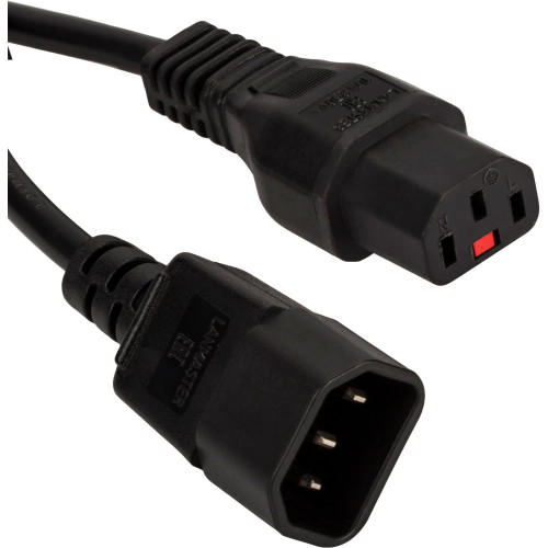 Шнур питания Lanmaster LAN-PP13L/14-2.0-BK C13-С14 проводник.:3x0.75мм2 2м 220В 10А черный