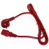 Шнур питания Hyperline PWC-IEC13-SHM-5.0-RD C13-Schuko проводник.:3x0.75мм2 5м 250В 10А (упак.:1шт) красный