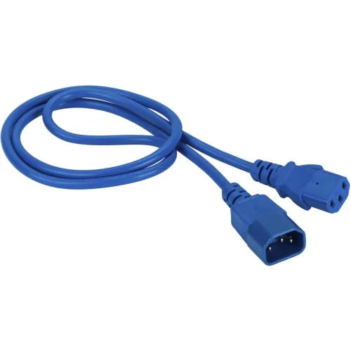 Шнур питания Lanmaster LAN-PP13/14-0.5-BL C13-С14 проводник.:3x0.75мм2 0.5м 220В 10А синий
