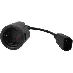 Шнур питания Lanmaster LAN-PPS/14-0.2-BK Schuko-С14 проводник.:3x0.75мм2 0.2м 220В 10А (упак.:1шт) черный