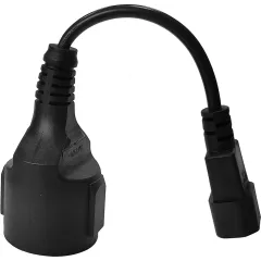 Шнур питания Lanmaster LAN-PPS/14-0.2-BK Schuko-С14 проводник.:3x0.75мм2 0.2м 220В 10А (упак.:1шт) черный