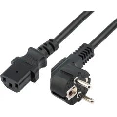 Шнур питания Rexant 11-1132 C13-Schuko проводник.:3x0.75мм2 3м 220В 6А черный