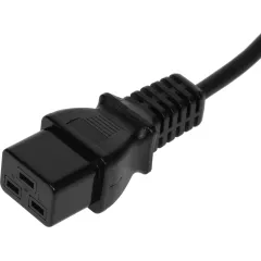 Шнур питания Lanmaster LAN-PP19/14-1.0-BK проводник.:3x0.75мм2 1м 220В 10А черный