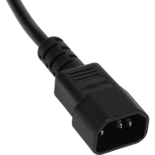 Шнур питания Lanmaster LAN-PP19/14-1.0-BK проводник.:3x0.75мм2 1м 220В 10А черный