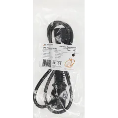Шнур питания Lanmaster LAN-PP19/14-1.0-BK проводник.:3x0.75мм2 1м 220В 10А черный