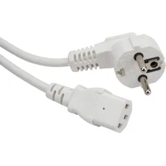 Шнур питания Lanmaster LAN-PP13/SHA-1.0-WH C13-Schuko проводник.:3x0.75мм2 1м 220В 10А белый