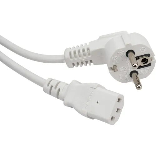 Шнур питания Lanmaster LAN-PP13/SHA-1.0-WH C13-Schuko проводник.:3x0.75мм2 1м 220В 10А белый