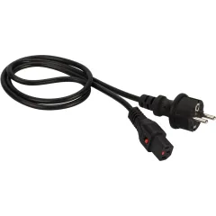 Шнур питания Lanmaster LAN-PP13L/SH-1.0-BK C13-Schuko проводник.:3x0.75мм2 1м 220В 10А черный