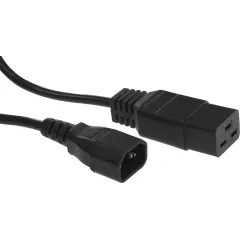 Шнур питания Lanmaster LAN-PP19/14-0.5-BK C19-С14 проводник.:3x0.75мм2 0.5м 220В 10А черный