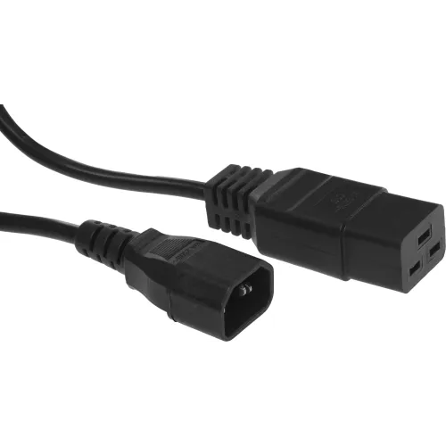 Шнур питания Lanmaster LAN-PP19/14-0.5-BK C19-С14 проводник.:3x0.75мм2 0.5м 220В 10А черный