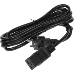 Шнур питания Lanmaster LAN-PP19/SH-3.0-BK C19-Schuko проводник.:3x1.5мм2 3м 220В 16А черный