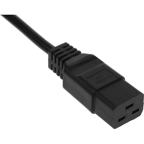 Шнур питания Lanmaster LAN-PP19/SH-3.0-BK C19-Schuko проводник.:3x1.5мм2 3м 220В 16А черный