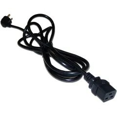 Шнур питания Lanmaster LAN-PP19/SHA-0.5-BK C19-Schuko проводник.:3x1.5мм2 0.5м 220В 16А черный