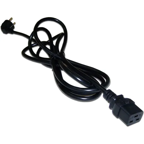 Шнур питания Lanmaster LAN-PP19/SHA-0.5-BK C19-Schuko проводник.:3x1.5мм2 0.5м 220В 16А черный