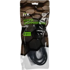 Шнур питания ITK PC-C19C20-1M C19-C20 проводник.:3x1.5мм2 1м 230В 16А черный