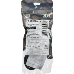 Шнур питания ITK PC-C19C20-1M C19-C20 проводник.:3x1.5мм2 1м 230В 16А черный