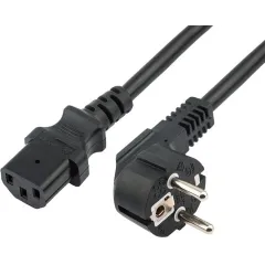 Шнур питания Rexant 04-2731 Schuko-C13 проводник.:3x0.75мм2 0.6м 220В черный