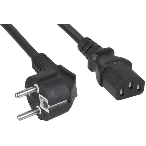 Шнур питания Cabeus PC-186-VDE-1.8M C13-Schuko проводник.:3x0.75мм2 1.8м 220/250В 6А черный