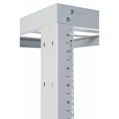 Стойка двухрамная ЦМО СТК-С-42.2.1000 42U 560ммX1280мм направл.под закл.гайки 450кг серый