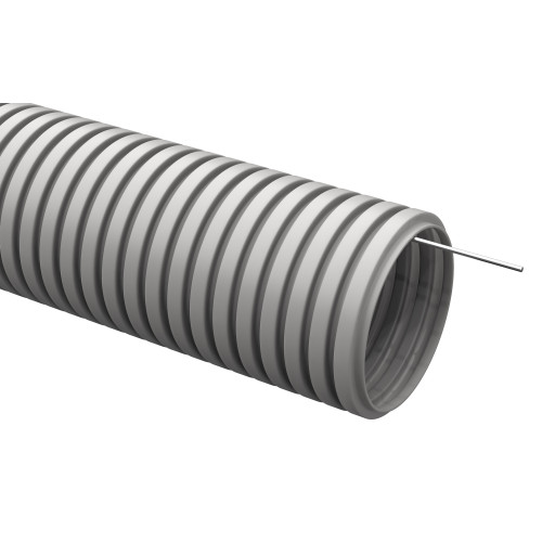 Труба гофр. гибкая ПВХ IEK CTG20-50-K41-015I внеш.D=50мм с протяжкой 15м сер.