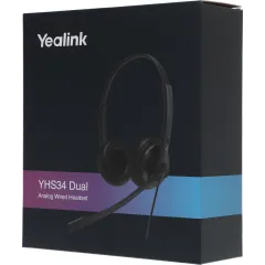 Гарнитура проводная Yealink YHS34 Dual черный