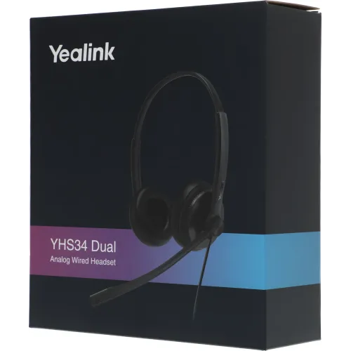 Гарнитура проводная Yealink YHS34 Dual черный