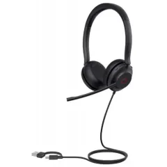 Гарнитура проводная Yealink UH35 Dual UC USB-C/A черный