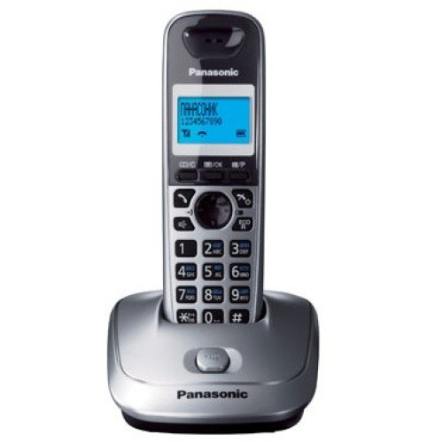 Р/Телефон Dect Panasonic KX-TG2511RUM серый металлик/черный АОН